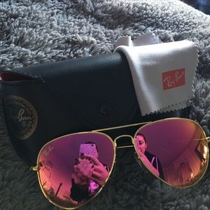 Magenta ray ban sunglasses size 58