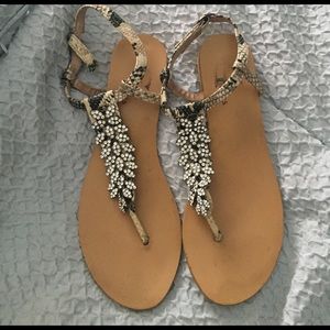 Snake skin sandals