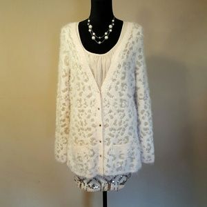 Gold and Peach Leopard Sweater