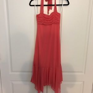 Coral dress halter