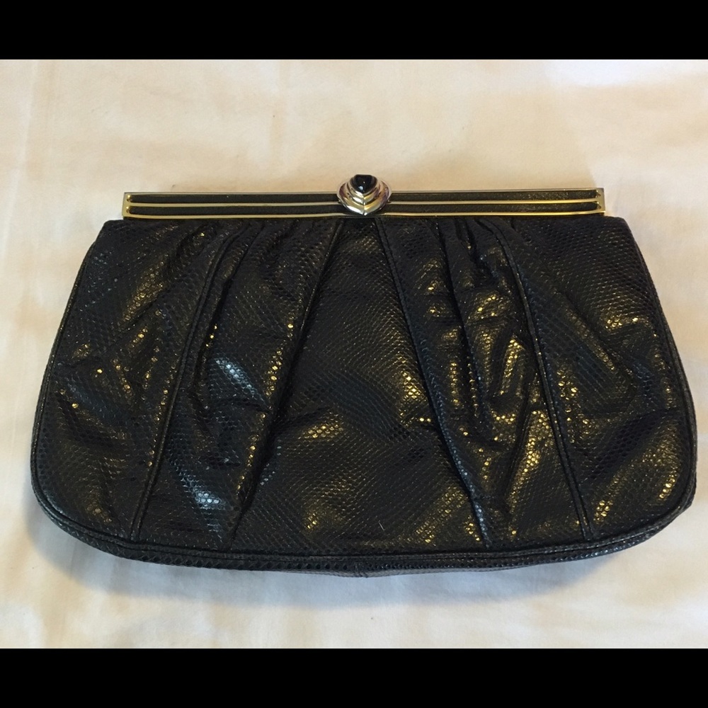 VINTAGE Judith Lieber clutch snakeskin