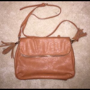 Brown leather crossbody