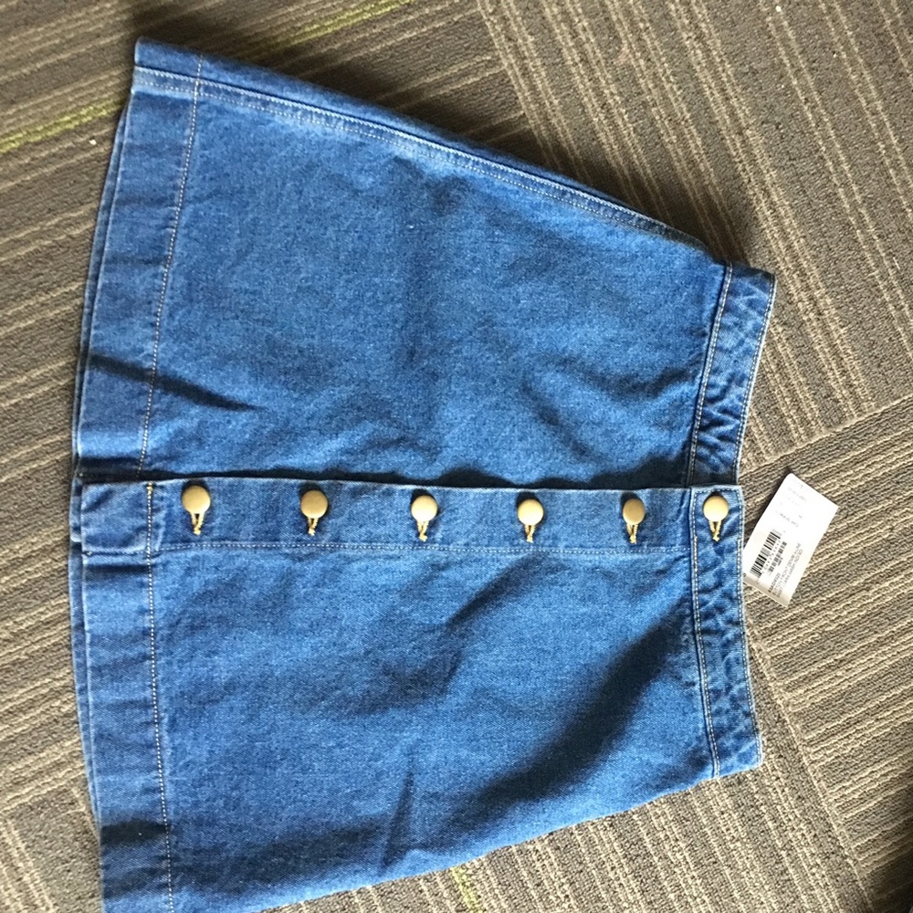 Button up jean skirt. American Apparel
