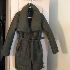Green winter coat