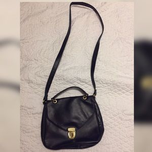 Old Navy blue faux leather cross body bag