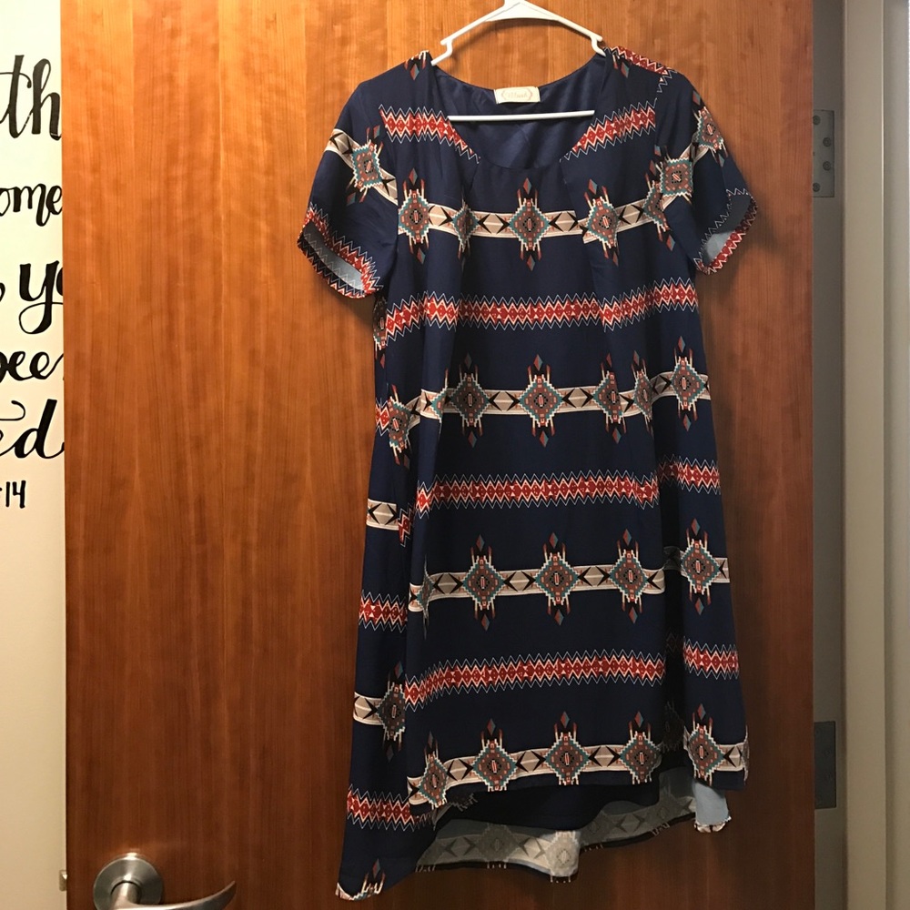 A tribal pattern dress.
