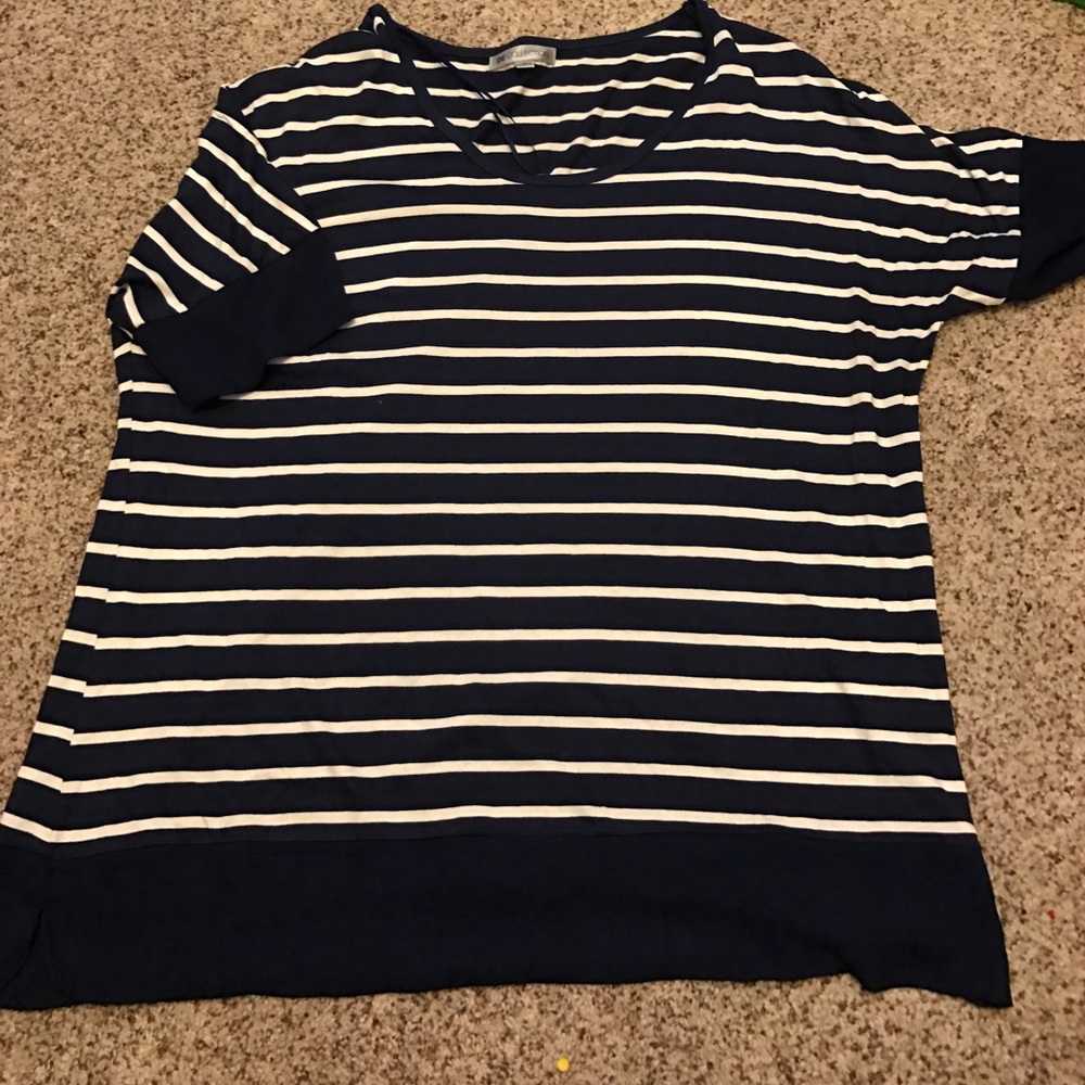 Navy striped shirt