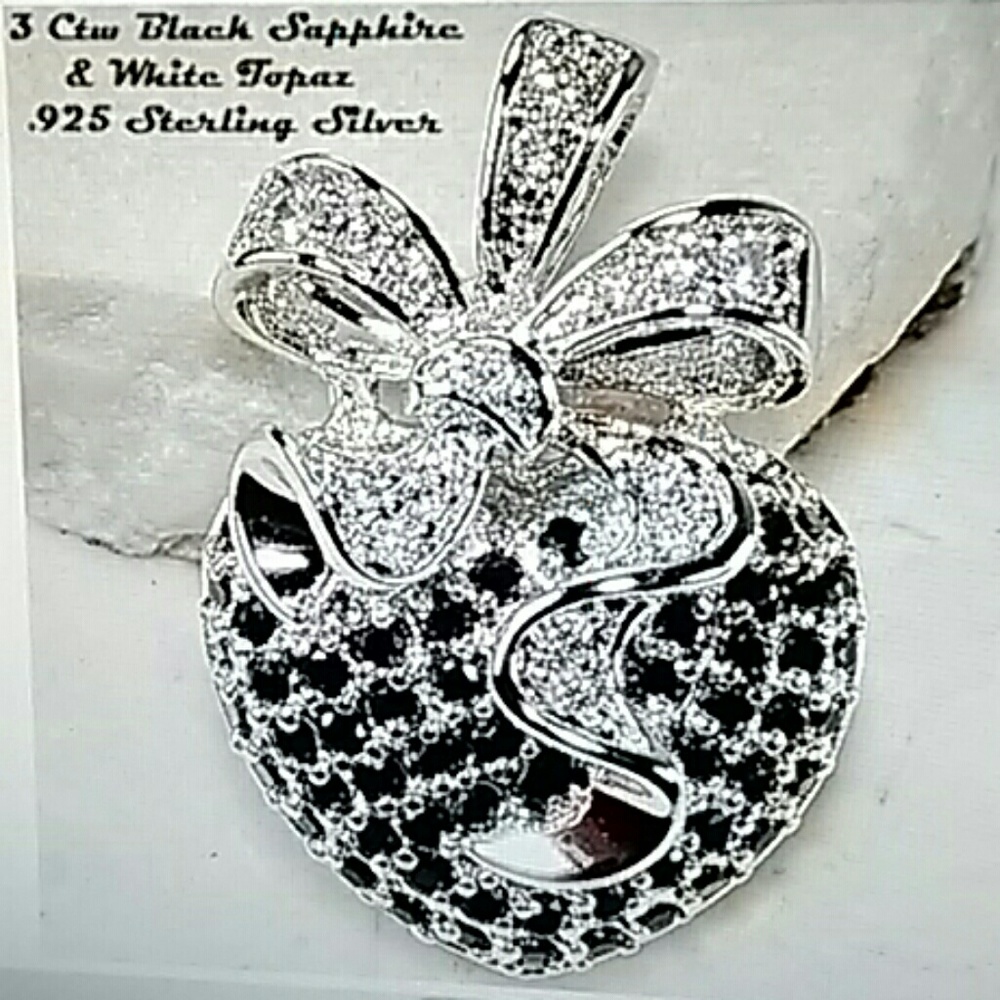Sapphire & White Topaz Pendant