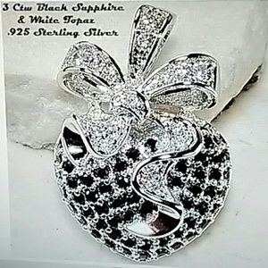 Sapphire & White Topaz Pendant