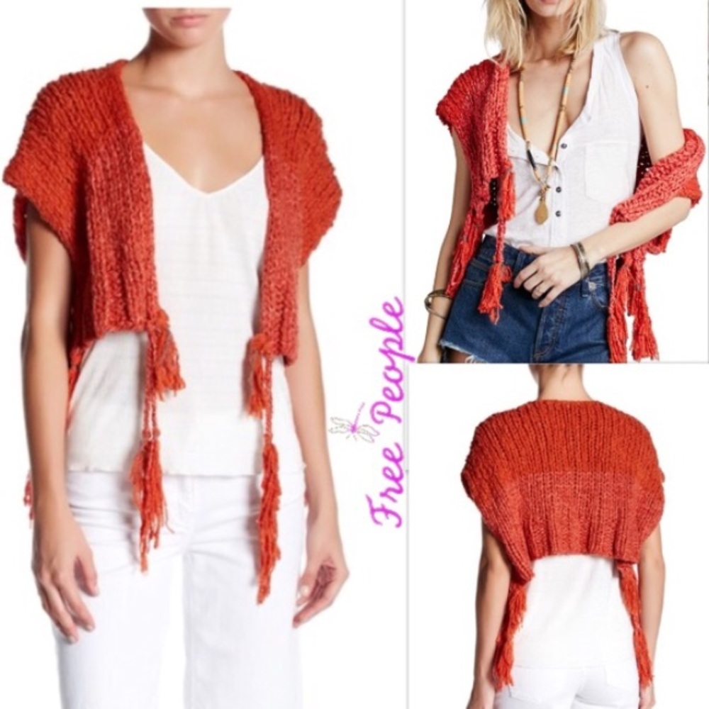 NWT Free People Tassels Away Shrug