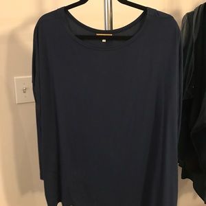 Navy blue Piko top!