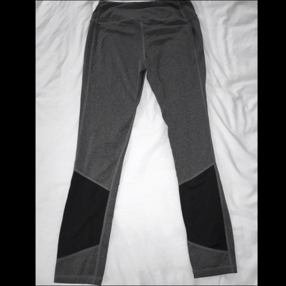 Grey and Black Reebok leggings