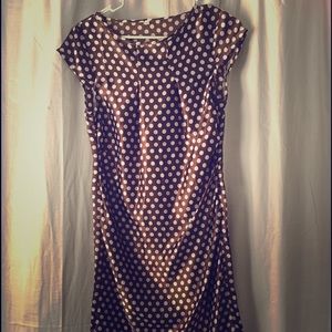 Knee length polka dot dress