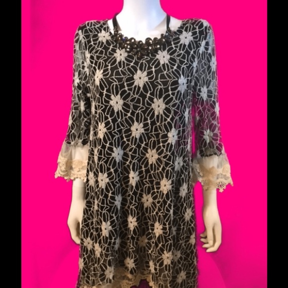 Black and Cream Dress