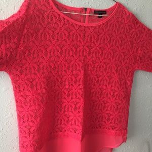 Hot pink lace top