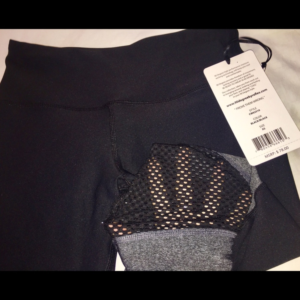 Black and Grey Leggings with fishnet detail