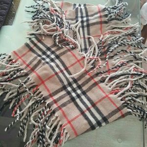 Authentic Burberry fringe "Happy" scarf