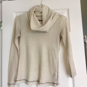 Prana base layer waffle cowl neck knit