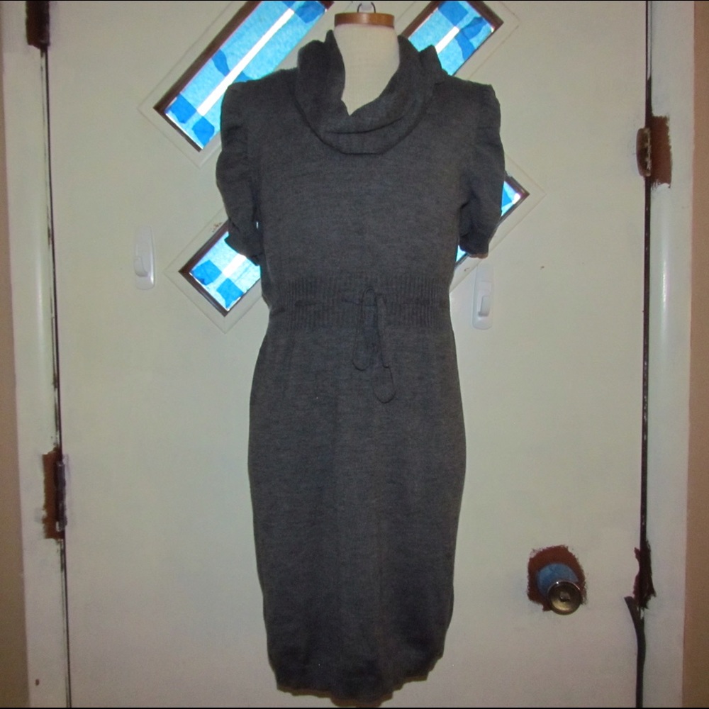 Grey Liv Cowl Neck Sweater Dress