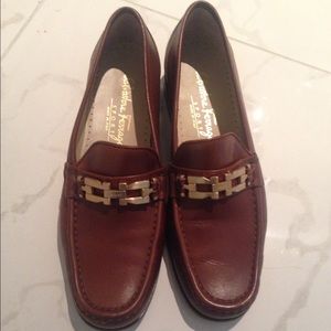 Vintage Salvatore Ferragamo Womens Leather Loafers
