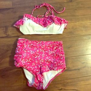 High waisted bathing suit