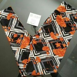 NWT LuLaRoe OS Leggings Unicorn Floral Chevron