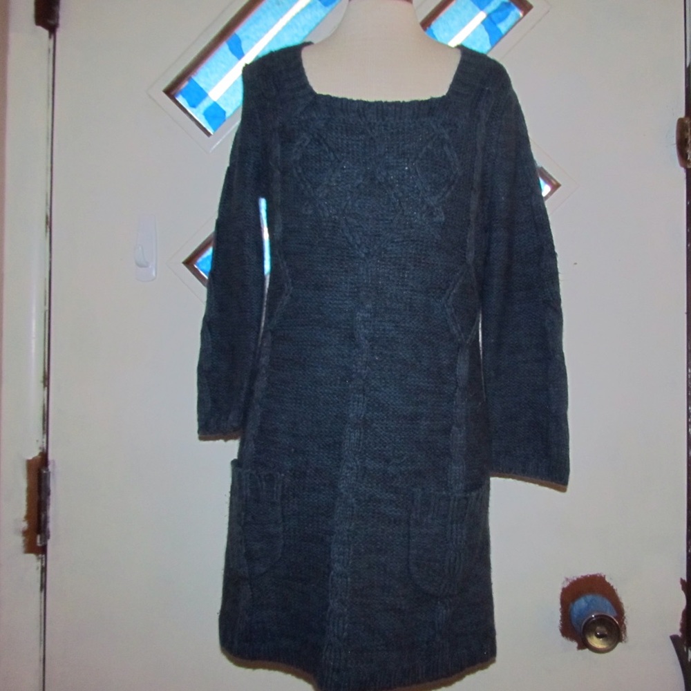 Glimmer Blue Sweater Dress