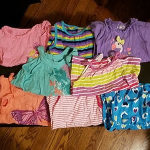 Bundle of 8 used girls tank tops