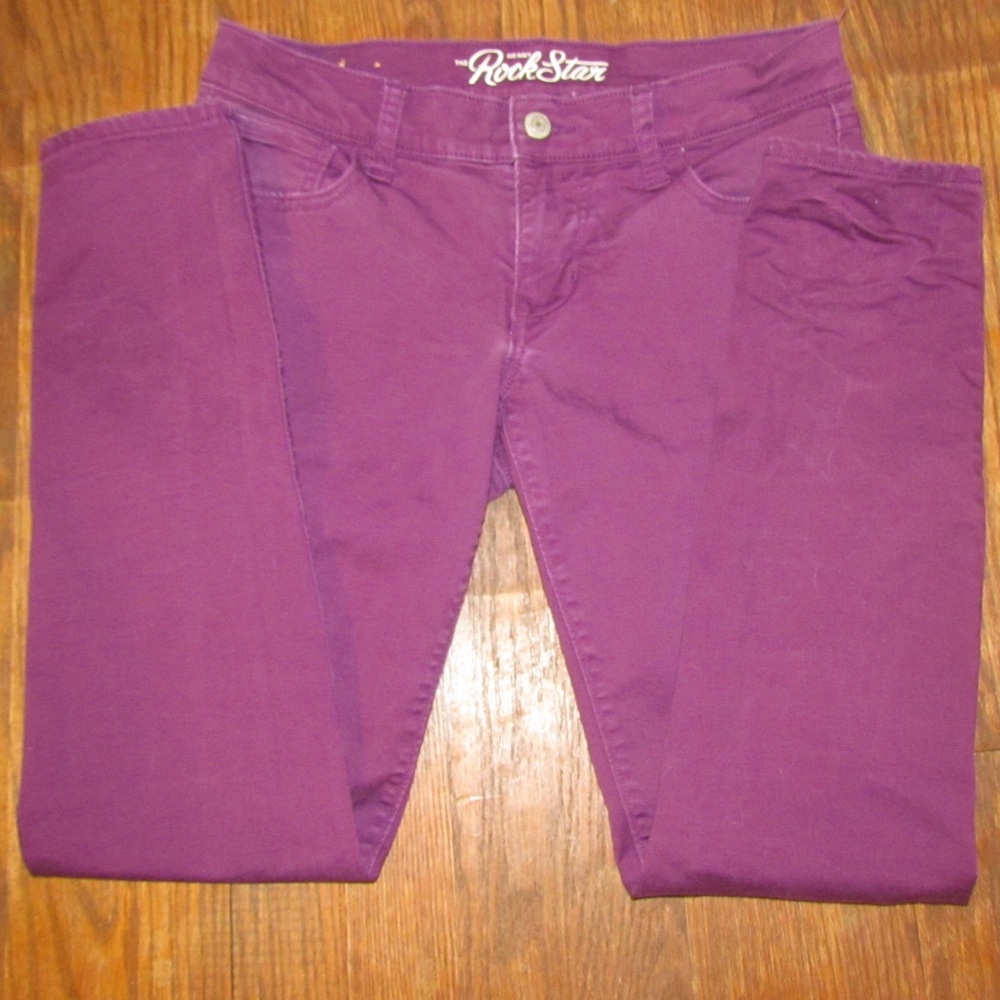 Old-Navy Rockstar Purple Skinny Jeans
