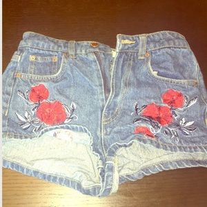 Coachella high waist mini denim shorts