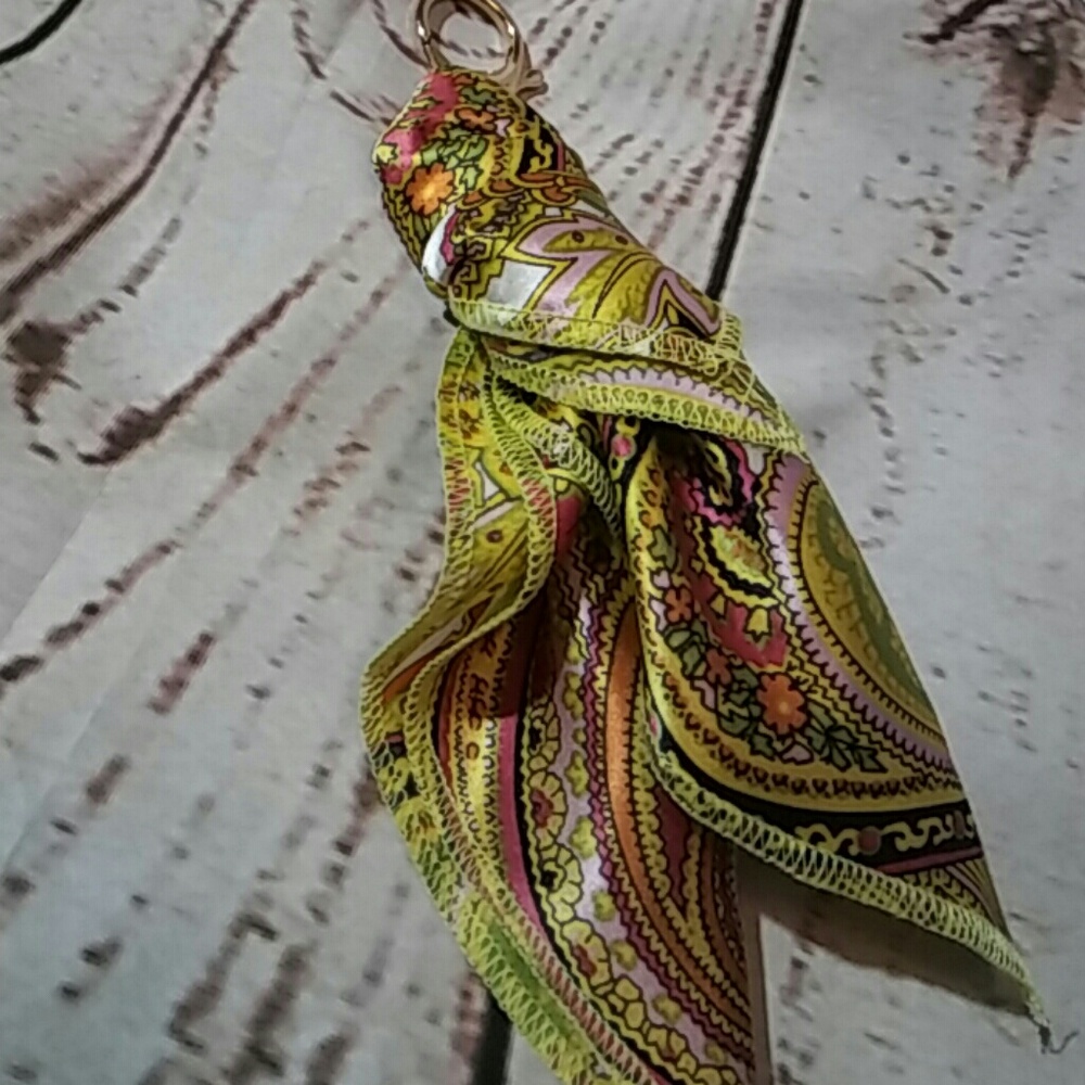 Silk handkerchief key chain