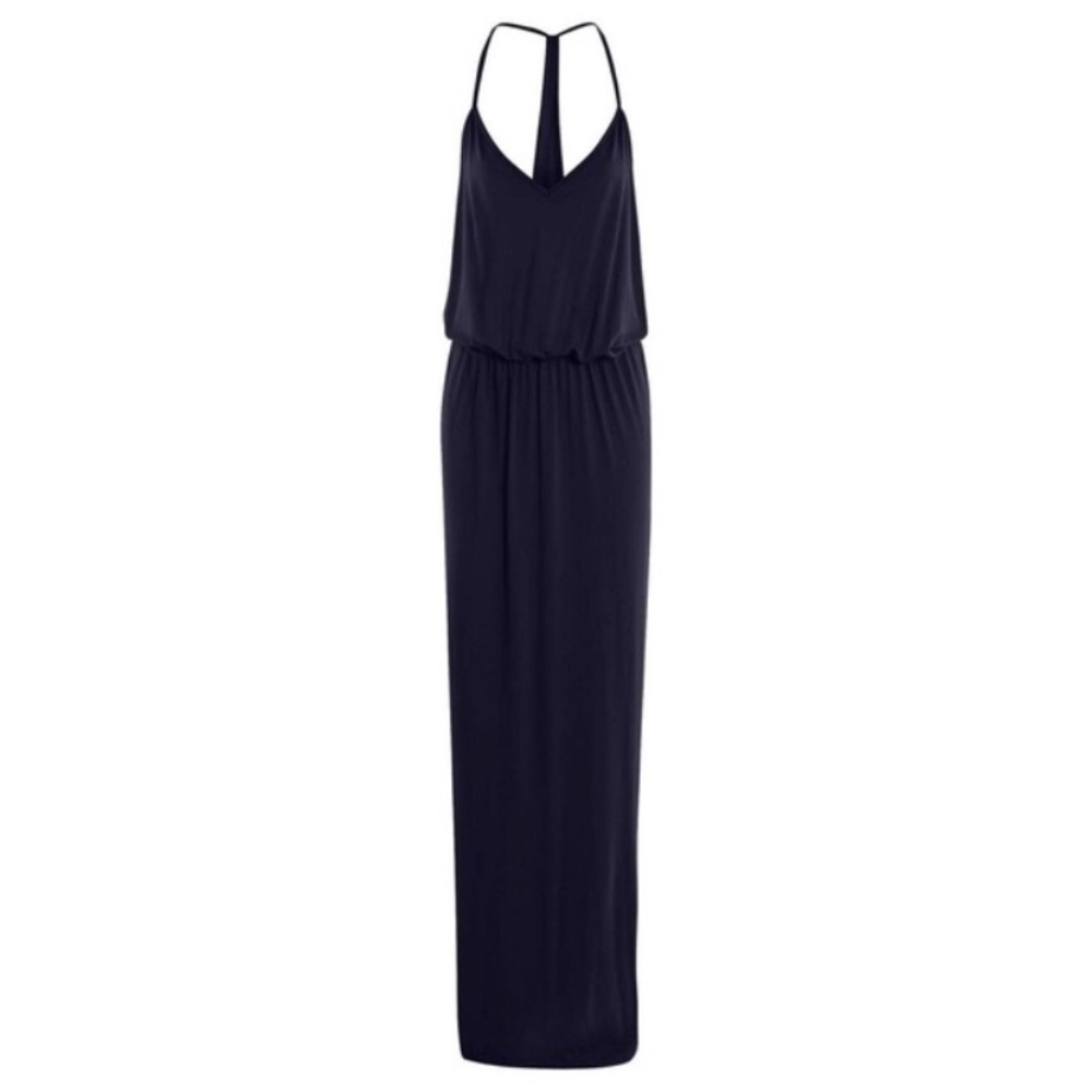 Navy Boohoo T-back Maxi Dress