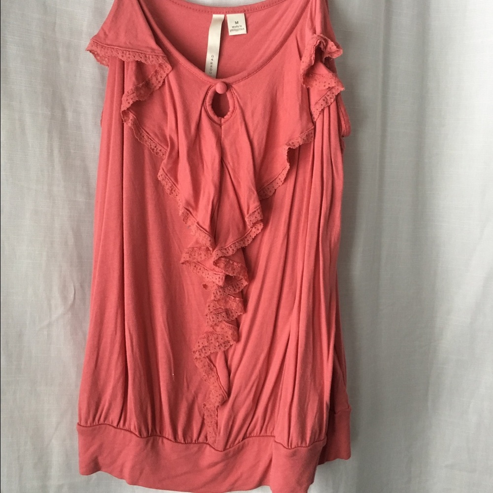 Tank with ruffle detail