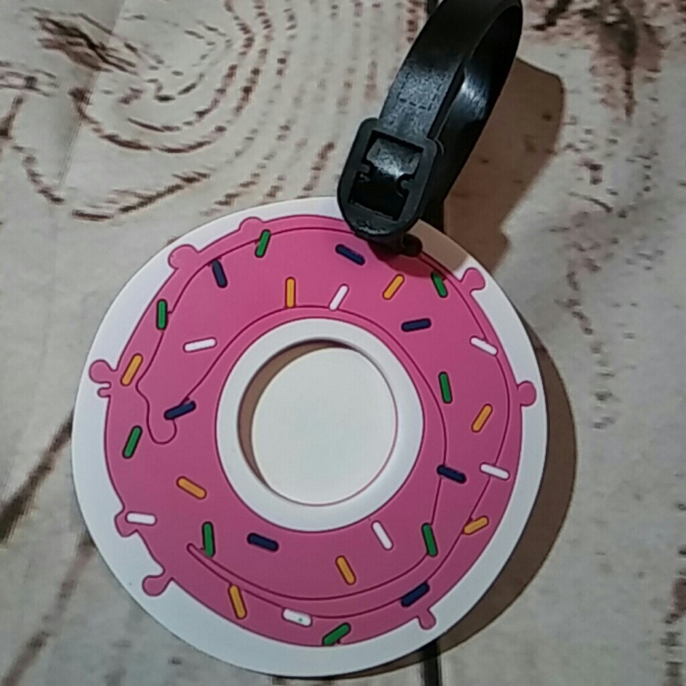 Sprinkle donut jelly luggage tag