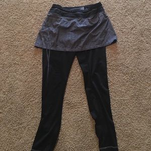 Athleta tights with attached skirt