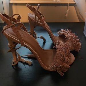 Pink tassel heels Charlotte Russe