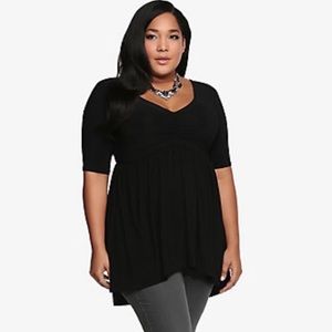 Torrid Black Babydoll Top