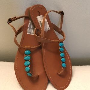 Turquoise sandals