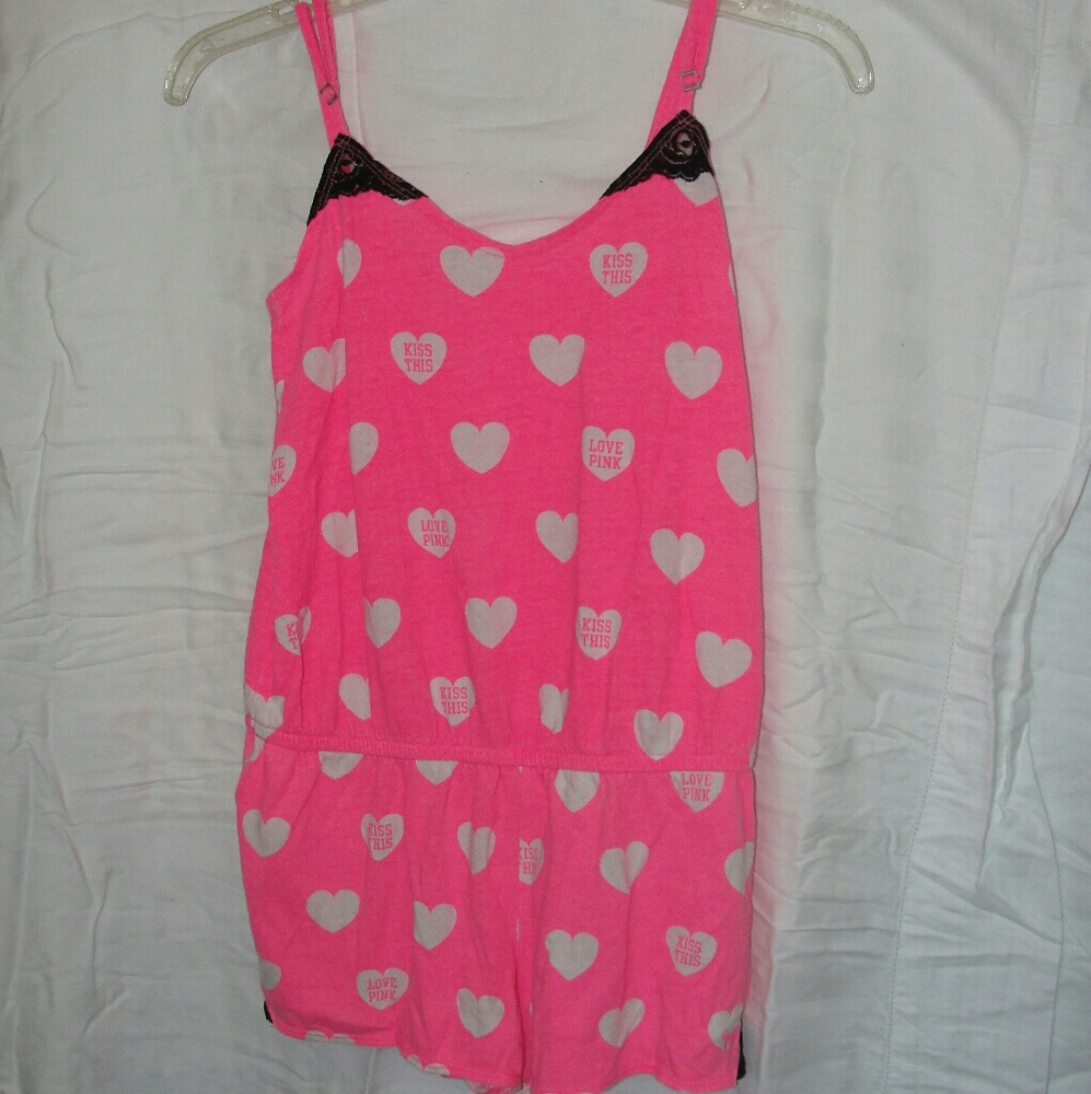 XS Victoria's Secret Hot Pink Romper