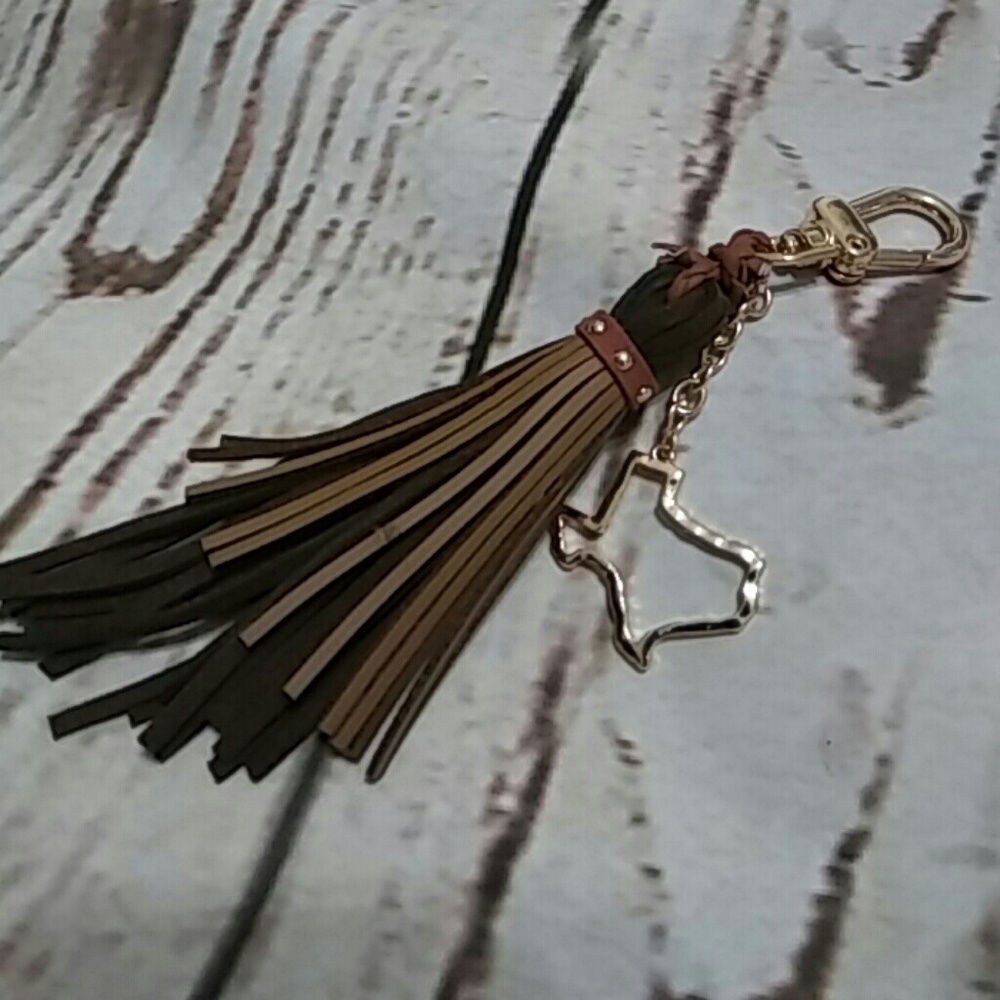 Texas tassel keychain