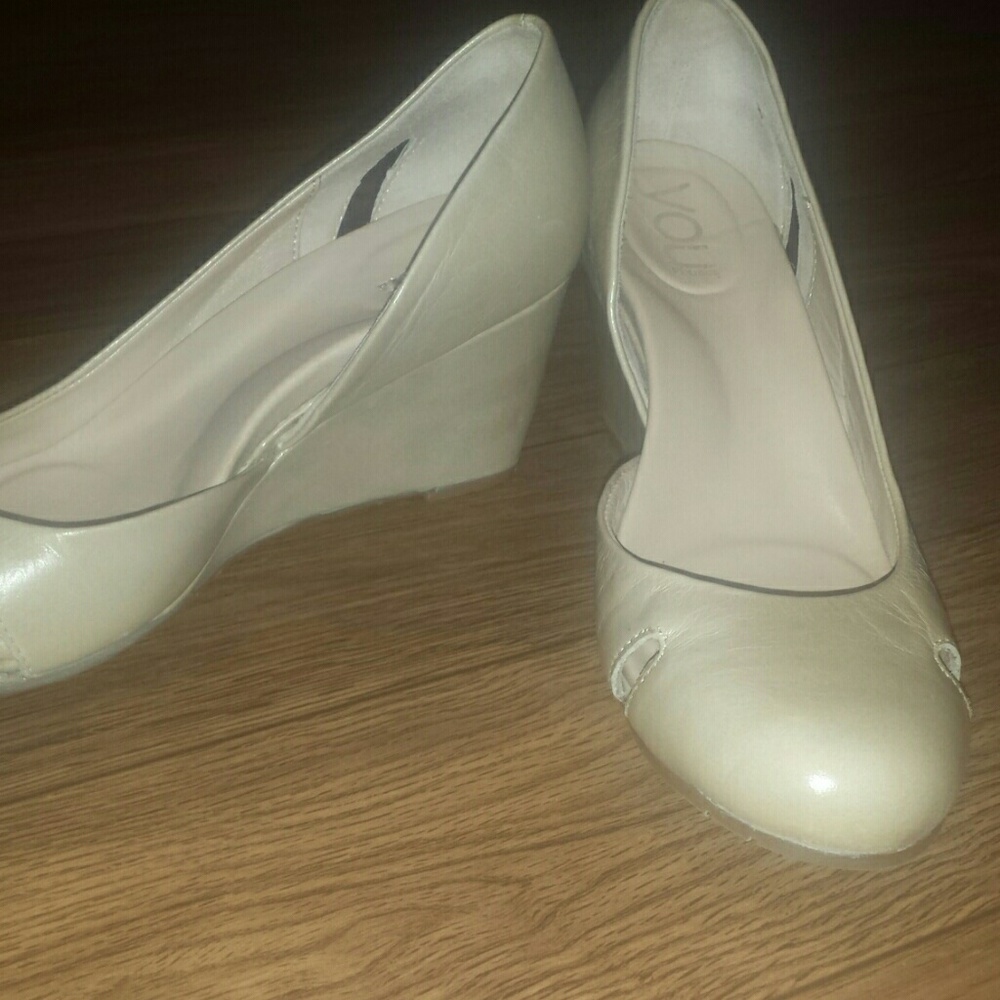 Beautiful leather crocs wedges, rare find