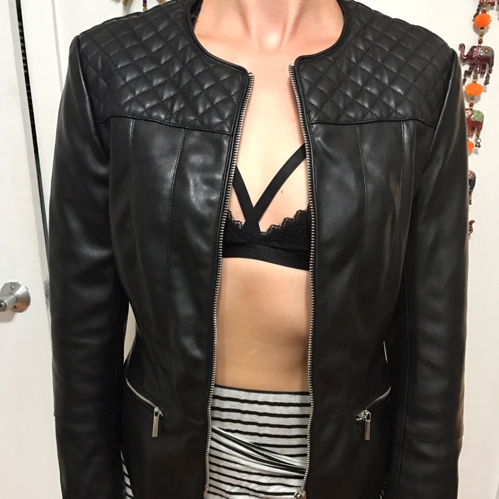 Zara faux leather jacket