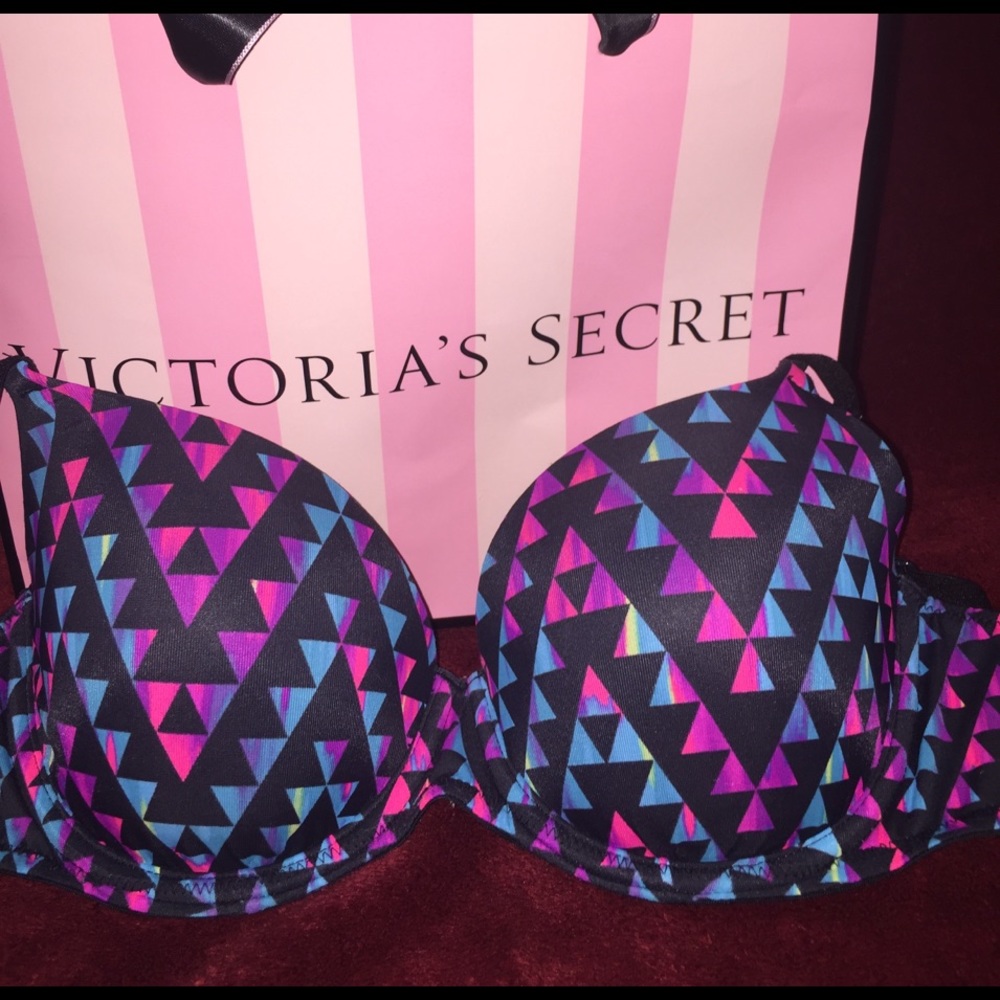 32D PINK multicolor bra