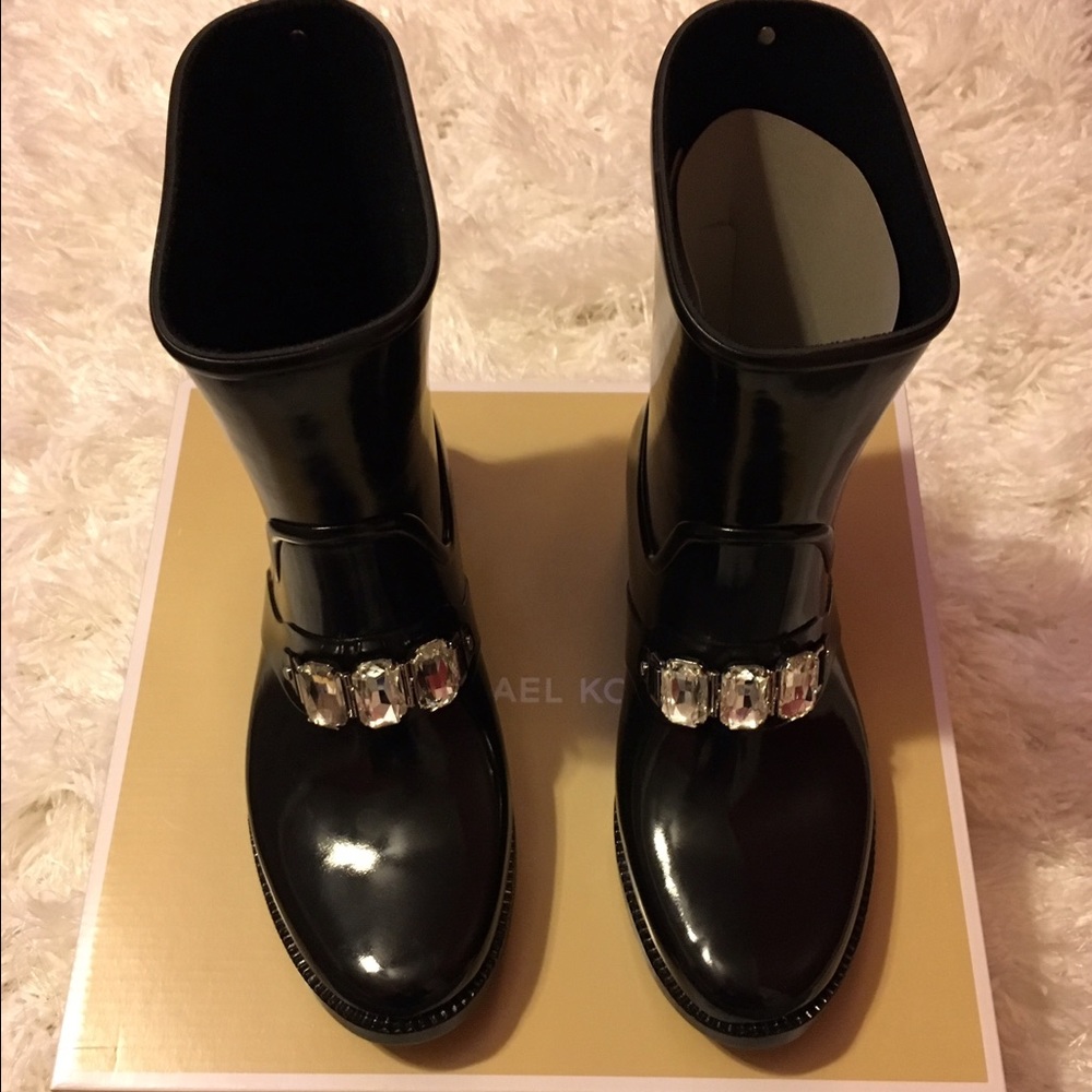 **SOLD**Michael Kors Leslie embellished rain boot