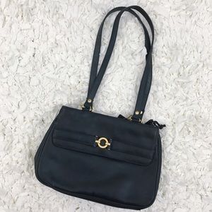 Vintage 80s Genuine Leather Handbag