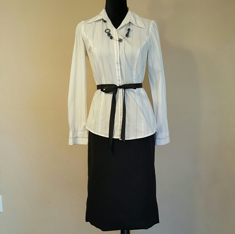 Ann Taylor Loft Navy Blue Outfit
