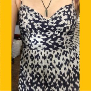 American Rag XS Strappy Blue White Ikat Dress
