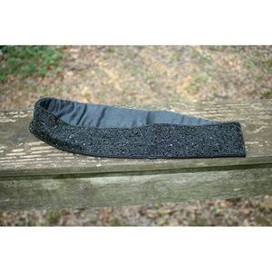 Black beaded velcro waist belt