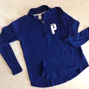 🎈PRICE REDUCED 🎉VS PINK VARSITY HALF ZIP