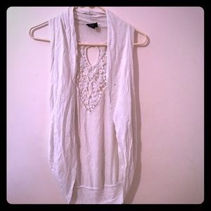 Lace back vest
